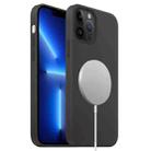 For iPhone 13 Pro MagSafe Liquid Silicone Full Coverage Phone Case(Black) - 1