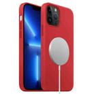 For iPhone 13 Pro MagSafe Liquid Silicone Full Coverage Phone Case(Red) - 1