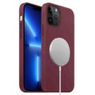 For iPhone 13 Pro MagSafe Liquid Silicone Full Coverage Phone Case(Wine Red) - 1