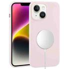 For iPhone 14 Plus Liquid Silicone Full Coverage MagSafe Phone Case(Light Pink) - 1