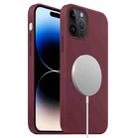 For iPhone 14 Pro Liquid Silicone Full Coverage MagSafe Phone Case(Wine Red) - 1