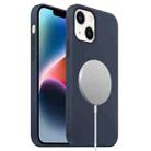 For iPhone 15 Liquid Silicone Full Coverage MagSafe Phone Case(Navy Blue) - 1