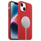 For iPhone 15 MagSafe Liquid Silicone Full Coverage Phone Case(Red) - 1