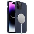 For iPhone 15 Pro Liquid Silicone Full Coverage MagSafe Phone Case(Navy Blue) - 1