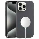 For iPhone 15 Pro Max Liquid Silicone Full Coverage MagSafe Phone Case(Midnight Black) - 1