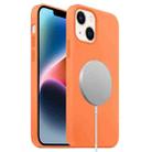For iPhone 15 Plus MagSafe Liquid Silicone Full Coverage Phone Case(Orange) - 1