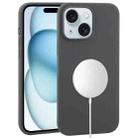 For iPhone 15 Plus Liquid Silicone Full Coverage MagSafe Phone Case(Midnight Black) - 1