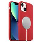 For iPhone 13 Liquid Silicone Full Coverage MagSafe Phone Case(Red) - 1