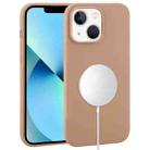 For iPhone 13 Liquid Silicone Full Coverage MagSafe Phone Case(Brown) - 1