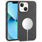 For iPhone 13 Liquid Silicone Full Coverage MagSafe Phone Case(Midnight Black) - 1