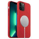 For iPhone 13 Pro Max MagSafe Liquid Silicone Full Coverage Phone Case(Red) - 1