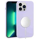 For iPhone 13 Pro Max Liquid Silicone Full Coverage MagSafe Phone Case(Lilac Purple) - 1