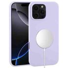 For iPhone 16 Pro Max Liquid Silicone Full Coverage MagSafe Phone Case(Lilac Purple) - 1
