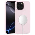 For iPhone 16 Pro Liquid Silicone Full Coverage MagSafe Phone Case(Light Pink) - 1