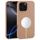 For iPhone 16 Pro Liquid Silicone Full Coverage MagSafe Phone Case(Brown) - 1