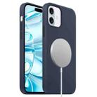 For iPhone 16 Plus Liquid Silicone Full Coverage MagSafe Phone Case(Navy Blue) - 1