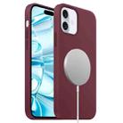 For iPhone 16 Plus Liquid Silicone Full Coverage MagSafe Phone Case(Wine Red) - 1