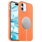 For iPhone 16 Liquid Silicone Full Coverage MagSafe Phone Case(Orange) - 1