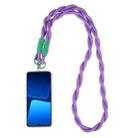 Dopamine Color Double Buckle Twist Rope Long Lanyard(Purple) - 1