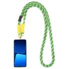 Dopamine Color Double Buckle Twist Rope Long Lanyard(Green Yellow Black) - 1