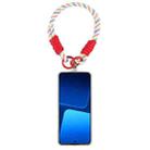 Dopamine Color Double Buckle Twist Rope Short Lanyard(Colorful Red) - 1