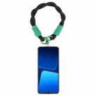 Dopamine Color Double Buckle Twist Rope Short Lanyard(Black Green) - 1