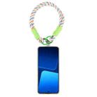 Dopamine Color Double Buckle Twist Rope Short Lanyard(Colorful Green) - 1