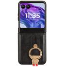 For Motorola Razr 60 Wristband Leather Back Phone Case(Black) - 2