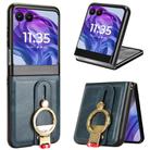 For Motorola Razr 60 Wristband Leather Back Phone Case(Blue) - 1