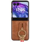 For Motorola Razr 60 Wristband Leather Back Phone Case(Brown) - 2