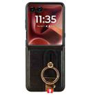 For Motorola Razr 60 Ultra Wristband Leather Back Phone Case(Black) - 2