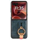 For Motorola Razr 60 Ultra Wristband Leather Back Phone Case(Blue) - 2