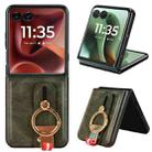 For Motorola Razr 60 Ultra Wristband Leather Back Phone Case(Green) - 1