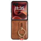 For Motorola Razr 60 Ultra Wristband Leather Back Phone Case(Brown) - 2