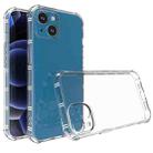 For iPhone 15 Straight Side Dual Bone Anti-fall TPU Phone Case(Transparent) - 1