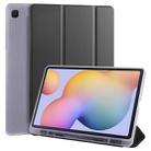 For Samsung Galaxy Tab S6 Lite P610 3-folding Horizontal Flip PU Leather + Shockproof TPU Case with Holder & Pen Slot(Black) - 1