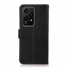 For Honor 200 Lite Global KHAZNEH Side-Magnetic Litchi Genuine Leather RFID Phone Case(Black) - 3