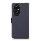 For Honor 200 Pro KHAZNEH Side-Magnetic Litchi Genuine Leather RFID Phone Case(Blue) - 3