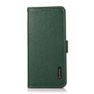 For Honor 200 Pro KHAZNEH Side-Magnetic Litchi Genuine Leather RFID Phone Case(Green) - 2