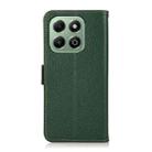 For Honor X6b KHAZNEH Side-Magnetic Litchi Genuine Leather RFID Phone Case(Green) - 3