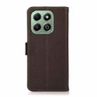 For Honor X6b KHAZNEH Side-Magnetic Litchi Genuine Leather RFID Phone Case(Brown) - 3