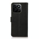 For Honor 200 Smart / Play 60 Plus KHAZNEH Side-Magnetic Litchi Genuine Leather RFID Phone Case(Black) - 3