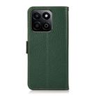 For Honor 200 Smart / Play 60 Plus KHAZNEH Side-Magnetic Litchi Genuine Leather RFID Phone Case(Green) - 3