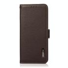 For Honor 200 Smart / Play 60 Plus KHAZNEH Side-Magnetic Litchi Genuine Leather RFID Phone Case(Brown) - 2