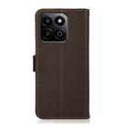 For Honor 200 Smart / Play 60 Plus KHAZNEH Side-Magnetic Litchi Genuine Leather RFID Phone Case(Brown) - 3