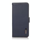 For Honor 400 KHAZNEH Side-Magnetic Litchi Genuine Leather RFID Phone Case(Blue) - 2