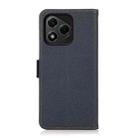 For Honor 400 Lite KHAZNEH Side-Magnetic Litchi Genuine Leather RFID Phone Case(Blue) - 3