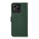 For Honor 400 Lite KHAZNEH Side-Magnetic Litchi Genuine Leather RFID Phone Case(Green) - 3