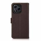 For Honor 400 Lite KHAZNEH Side-Magnetic Litchi Genuine Leather RFID Phone Case(Brown) - 3
