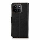 For Honor X6C 4G KHAZNEH Side-Magnetic Litchi Genuine Leather RFID Phone Case(Black) - 3